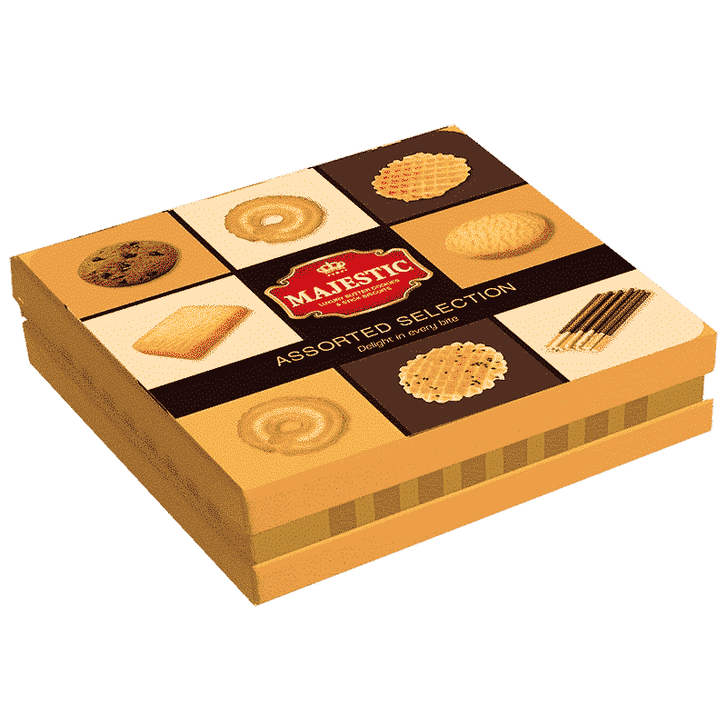 Majestic Assorted Cookies Biscuits Tin Box 398g - Vietnam